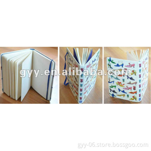 Hardcover notebook with elastic band/ribbon bookmark 2012